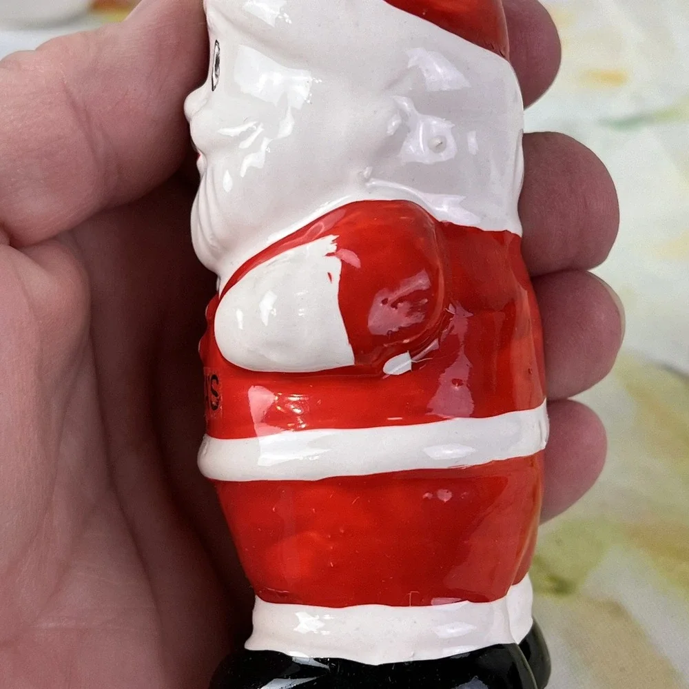 JAPAN Santa Claus Presents Salt & Pepper Shakers Set Original Box Woolworth VTG
